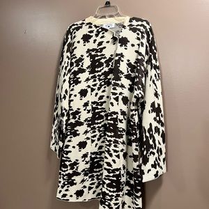 Crazy train cow print sweater